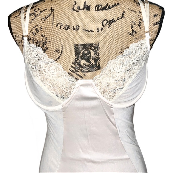 Satin Champagne Mini Slip Dress - Picture 7 of 15